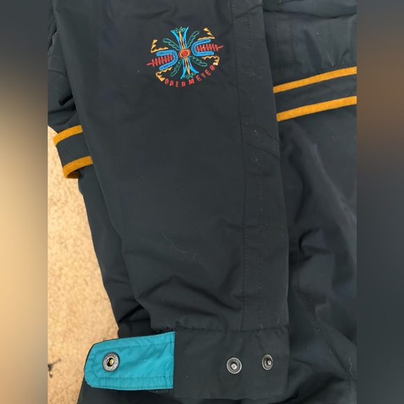 Obermeyer Gallivant ll Embroidered Hooded Ski Jumpsuit  Size petite 8 Teal grey - Picture 12 of 14